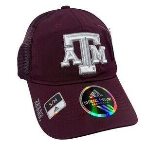 Adidas Texas A&M Aggies Maroon Sideline Climalite Mesh Back‎ Hat Cap S/M